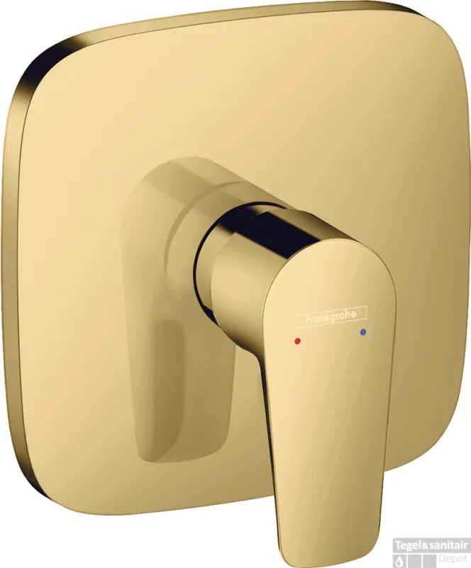 Hansgrohe Talis E ééngreeps douchemengkraan afbouwdeel, Polished Gold Optic Aanbieding