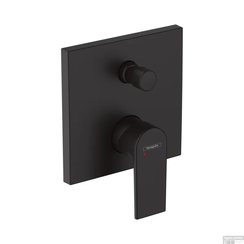 Badmengkraan Inbouw HansGrohe Vernis Shape Eengreeps Met Geintegreerde Zekerheidscombinatie EN1717 Mat Zwart Finale Uitverkoop