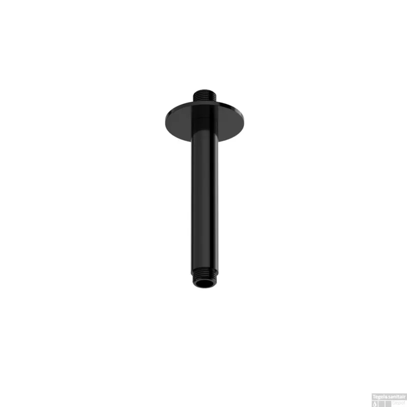 Betaalbaar Plafondbuis Hotbath Ace 15 cm Gepolijst Zwart PVD