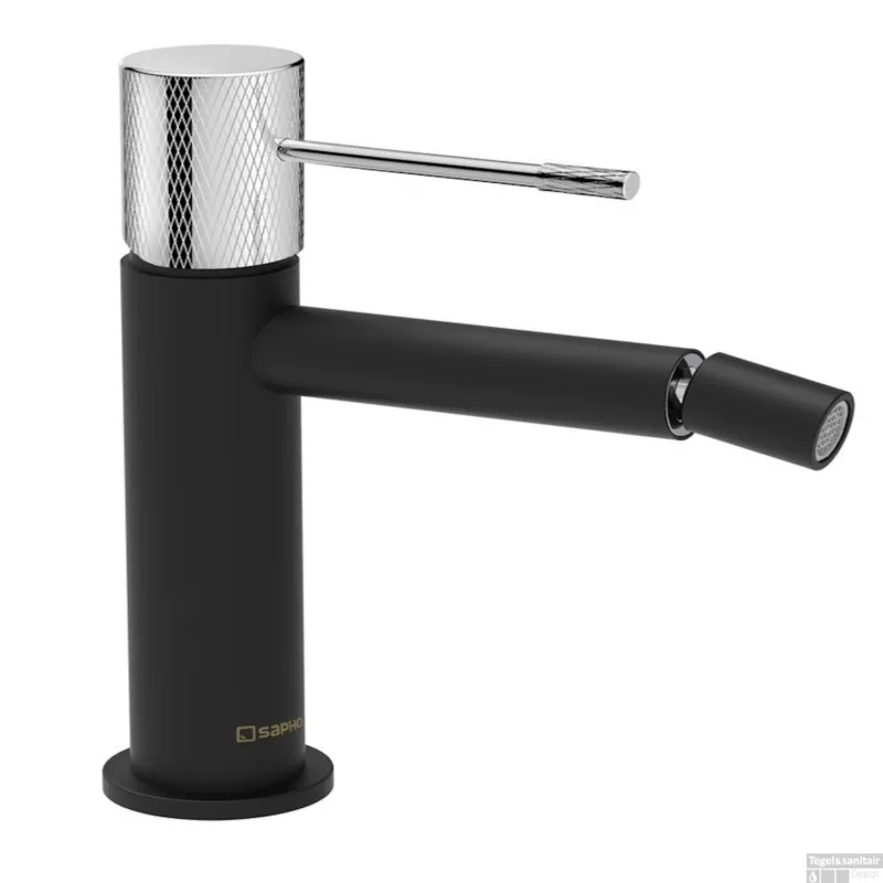 Bidet Mengkraan Sapho Solaris Mat Zwart/Chroom Alleen Vandaag