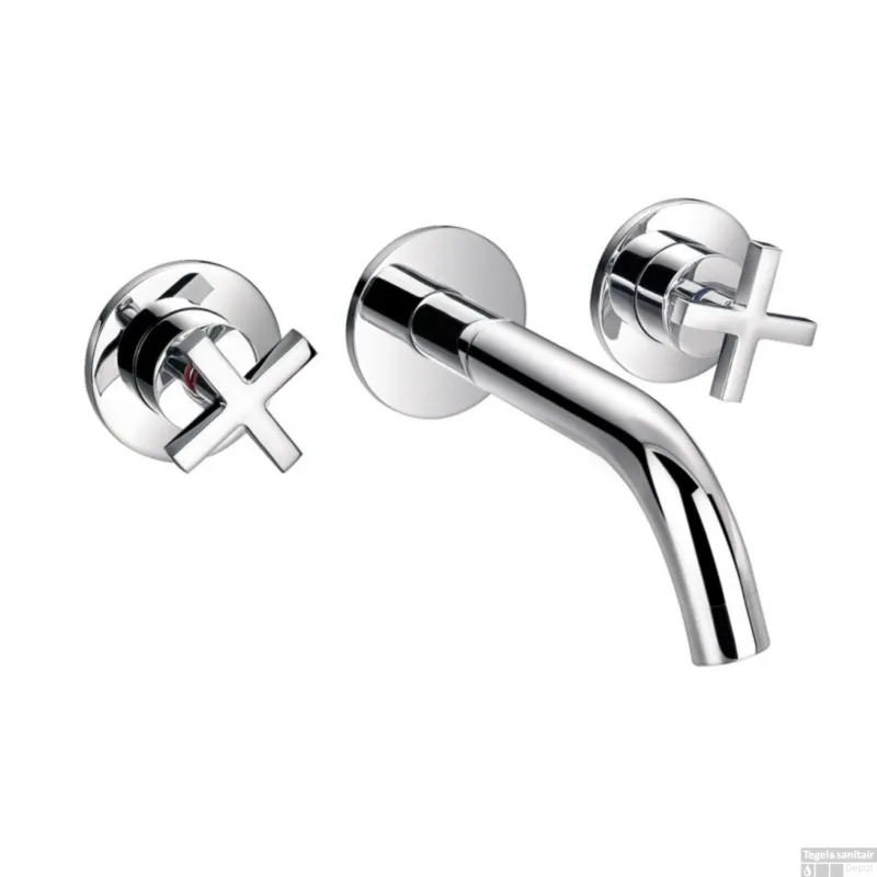 Bestel Nu Badkraan Inbouw Best Design New-Jax 3-Gats Wandmodel Chroom