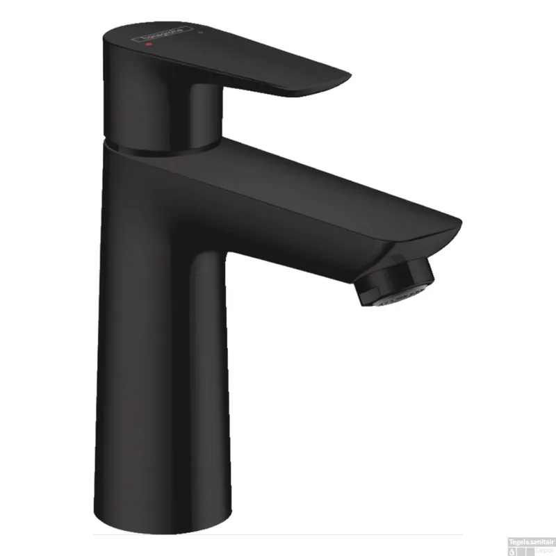 Koopje Wastafelmengkraan Talis E HansGrohe 110 Eengreeps CoolStart met Trekwaste Mat Zwart