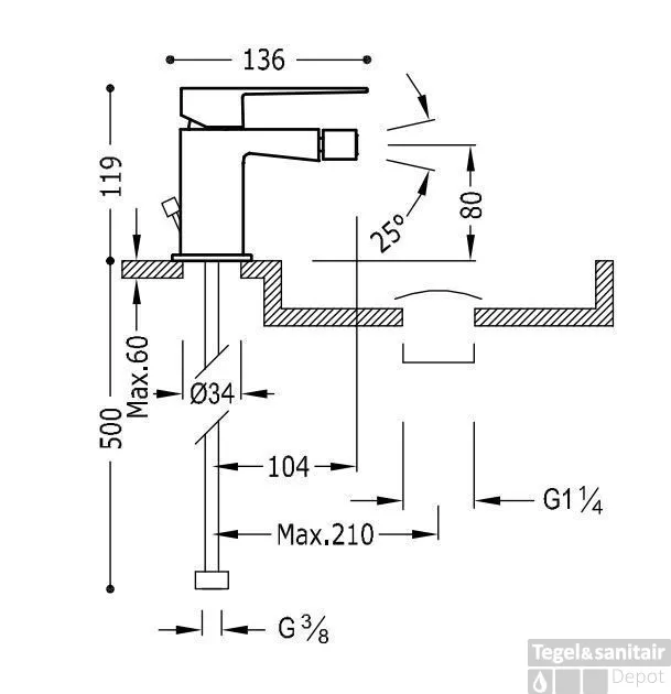 Tres Slim Bidetmengkraan Chroom 20212001D kloon 12-06-2015 11 21 03 Meest Verkocht