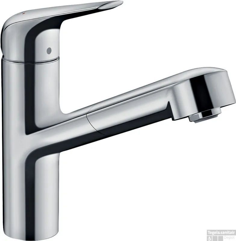 Snelle Levering Hansgrohe Focus M42 ééngreeps keukenmengkraan 150 met uittrekbare uitloop Eco, chroom