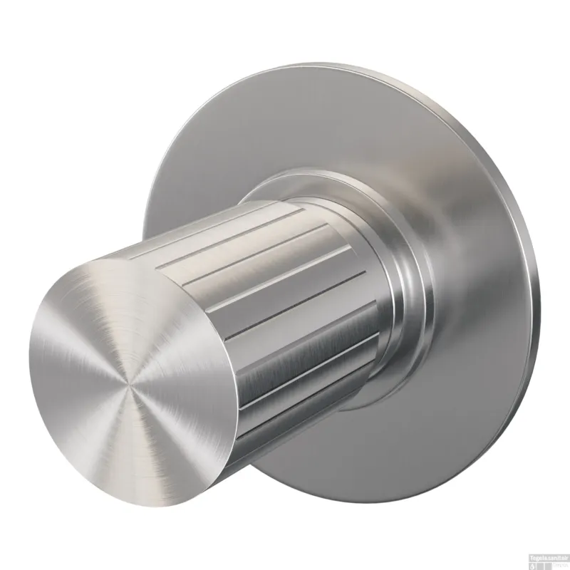 Brauer Stripe losse inbouw stopkraan met in- en afbouwdelen RVS-kleurig geborsteld PVD Hoge Kwaliteit