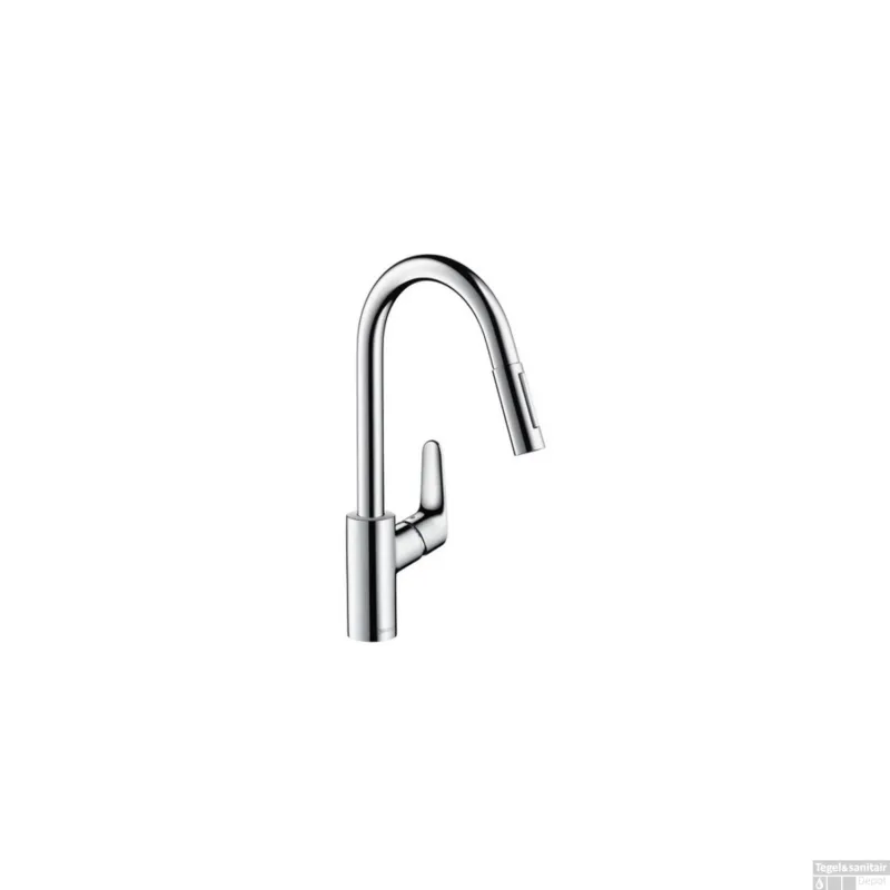Hansgrohe Focus Keukenkraan Met Uittrekbare Vuistdouche Chroom Lage Prijs