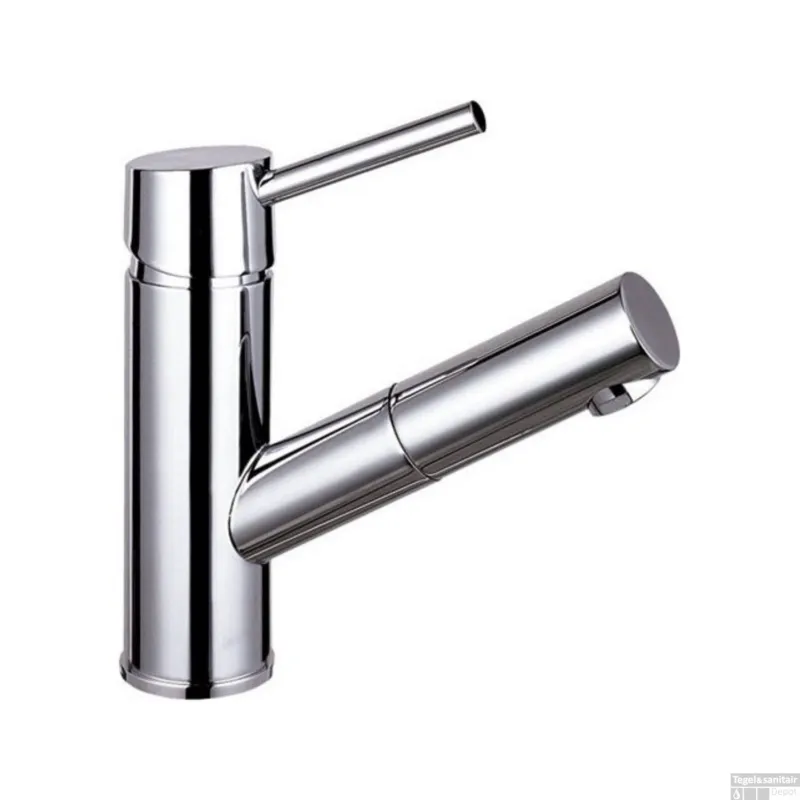 Wastafelmengkraan Sapho Paris 1-hendel Recht 18.3 cm met Uittrekbare Spray Chroom Beste Prijs