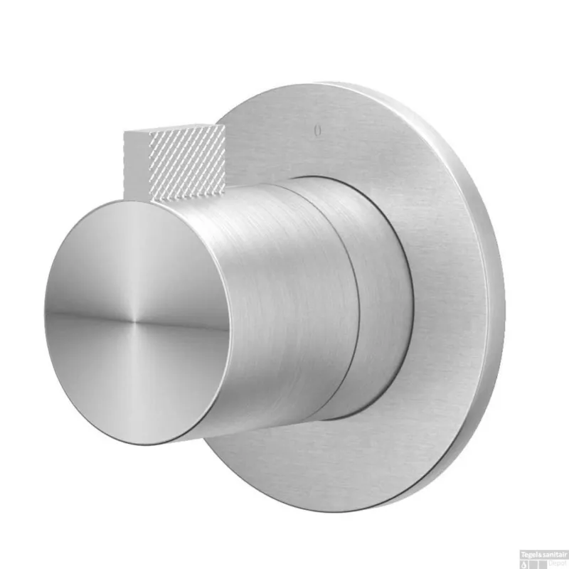 Op = Op Afbouwdeel IVY Doorstroom inbouwstopkraan Symmetry Met Rond Rozet Geborsteld RVS316