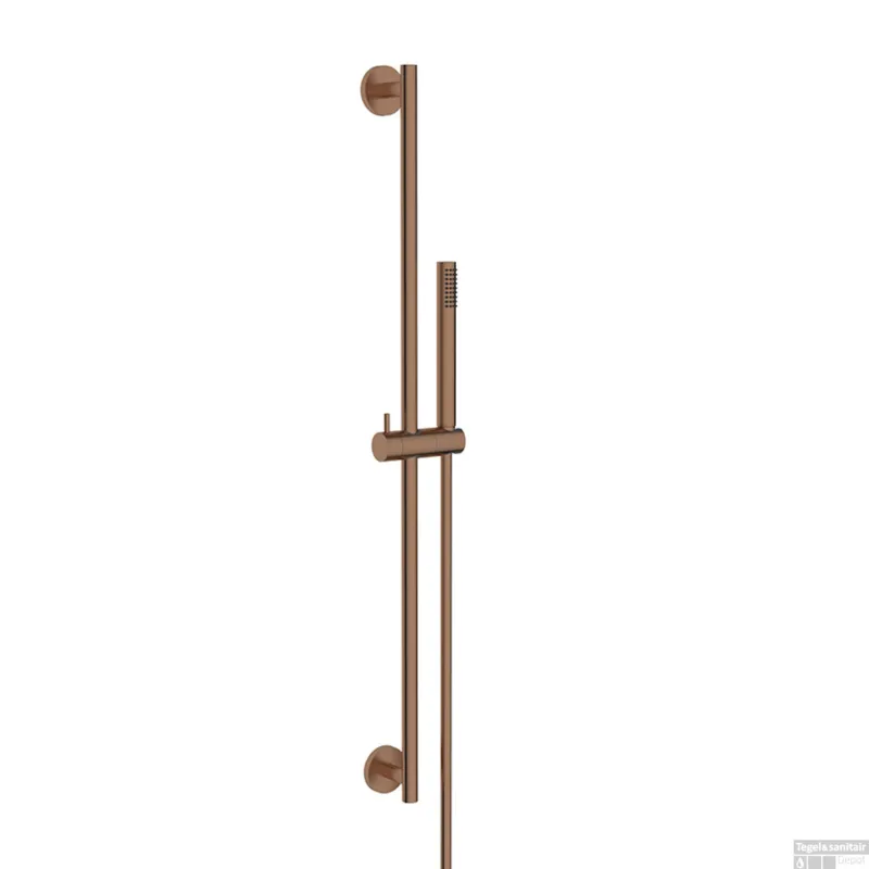 Glijstangset BWS Moran Met Staafhanddouche 1 Stand 150 cm Geborsteld Brons Koper Lage Kosten