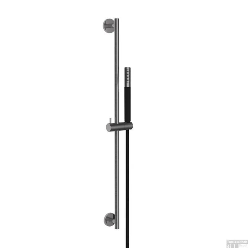 Koop Vandaag Glijstangset BWS Moran Met Staafhanddouche 1 Stand 150 cm Gunmetal/Mat Zwart