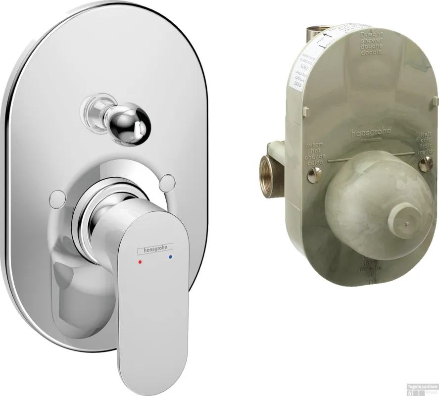 Hansgrohe Rebris S ééngreeps badmengkraan set inbouw, chroom Voordeelprijs
