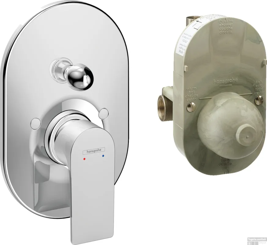 Veilige Betaling Hansgrohe Rebris E ééngreeps badmengkraan set inbouw, chroom