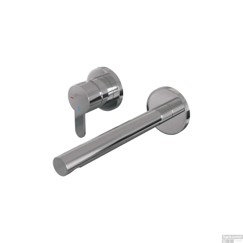 Inbouw Wastafelmengkraan Brauer Chrome Edition Coldstart Rechte Uitloop Korte Platte Hendel Links Chroom Met Rozetten Koop Vandaag