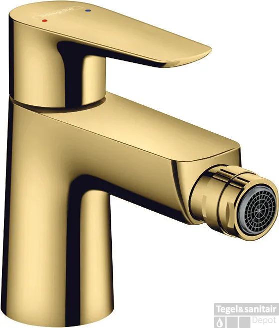 Direct Beschikbaar Hansgrohe Talis E ééngreeps bidetmengkraan met PopUp trekwaste, Polished Gold Optic