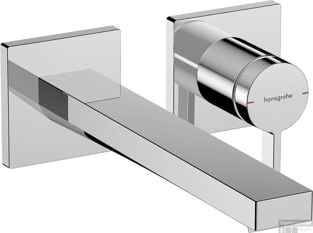 Hete Deal Hansgrohe Tecturis E Eéngreeps wastafelkraan inbouw voor wandmontage met uitloop 22,5 cm, chroom