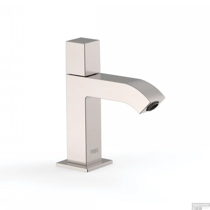 Fonteinkraan Tres Cuadro Exclusive Vierkant 1 Waterleiding of Voormengsysteem RVS Direct Beschikbaar
