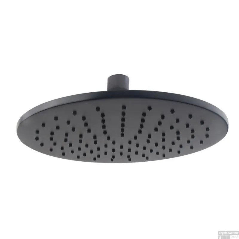 Aanbieding Hoofddouche BWS Cemal Rond 25x0,8 cm Antikalk Mat Zwart
