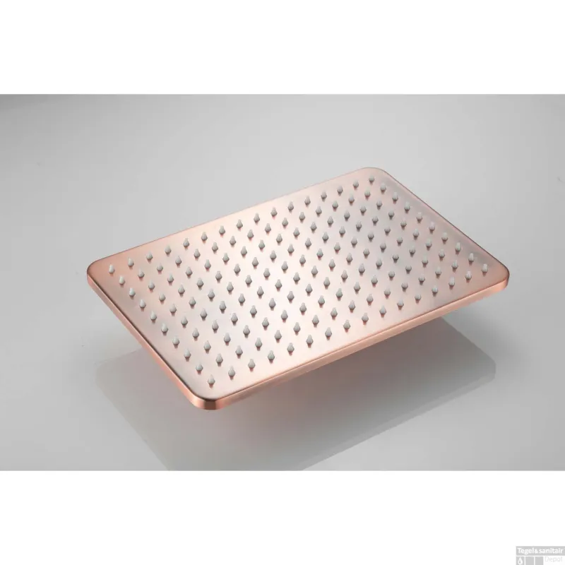 Hoofddouche BWS Vision Rechthoekig 30x20 cm Geborsteld Koper Beperkte Voorraad