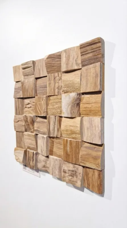 Teakea Teakhouten Wandpaneel 'Mystical Rough' – FSC Recycled – 30x30 cm – Geborsteld Nu Kopen