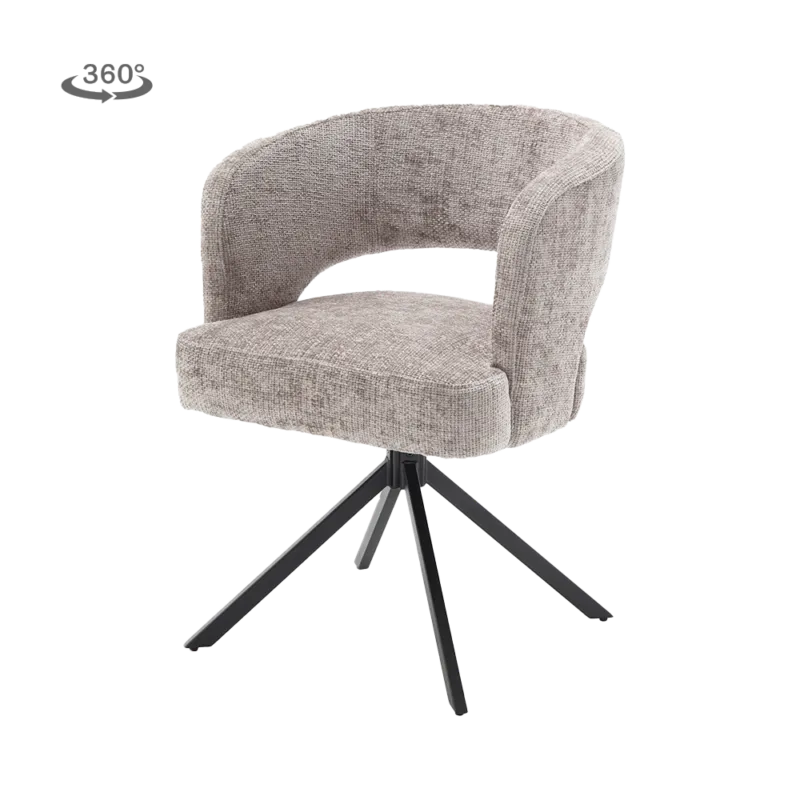 Mura Armstoel - fabric Haga 09 silver (draaibaar) Goedkoop
