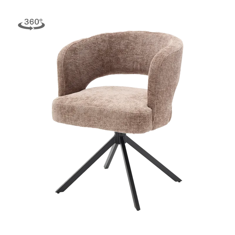 Hete Deal Mura Armstoel - fabric Haga 39 cappuccino (draaibaar)