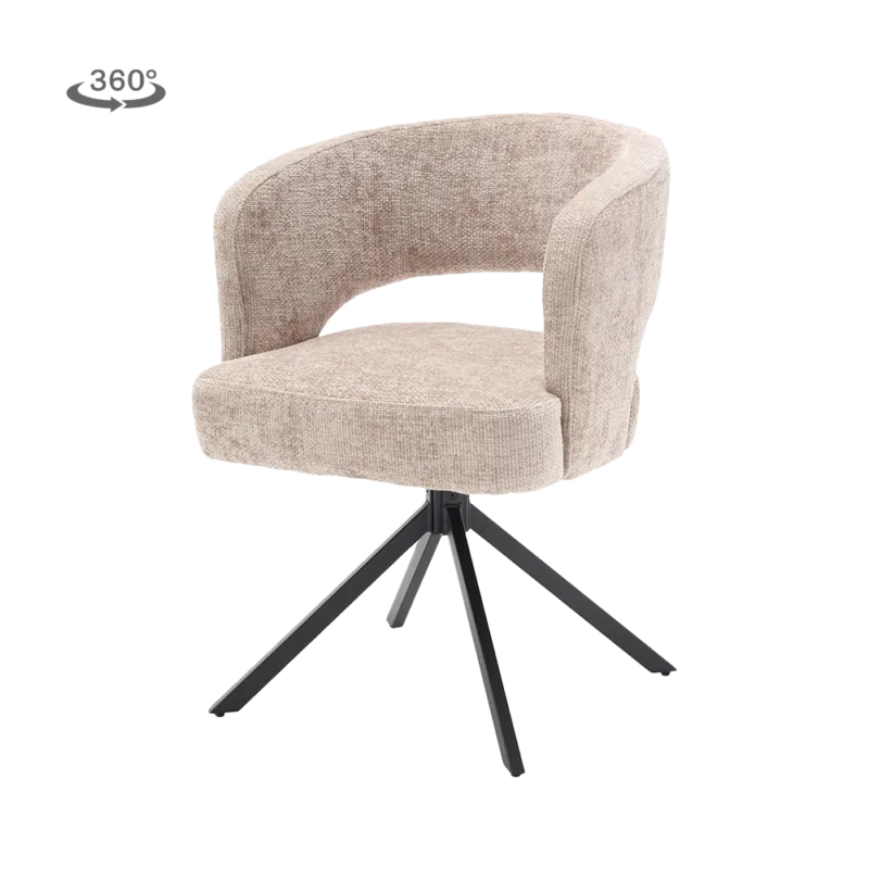 Mura Armstoel - fabric Haga 30 beige (draaibaar) Gecertificeerd