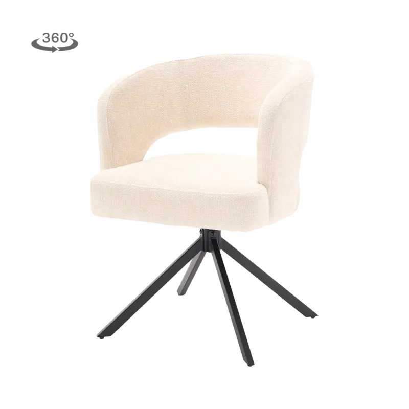 Mura Armstoel - fabric Haga 23 pearl (draaibaar) Beperkt Aanbod