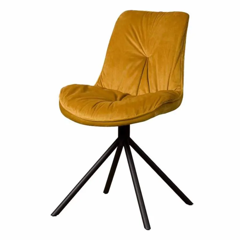 Dagaanbieding Palma Stoel - fabric Bluvel 68 yellow