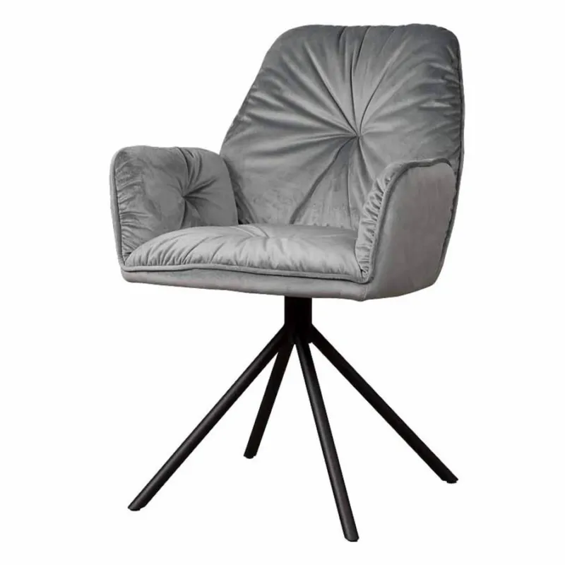 Must-Have Palma Armstoel - fabric Bluvel 14 grey