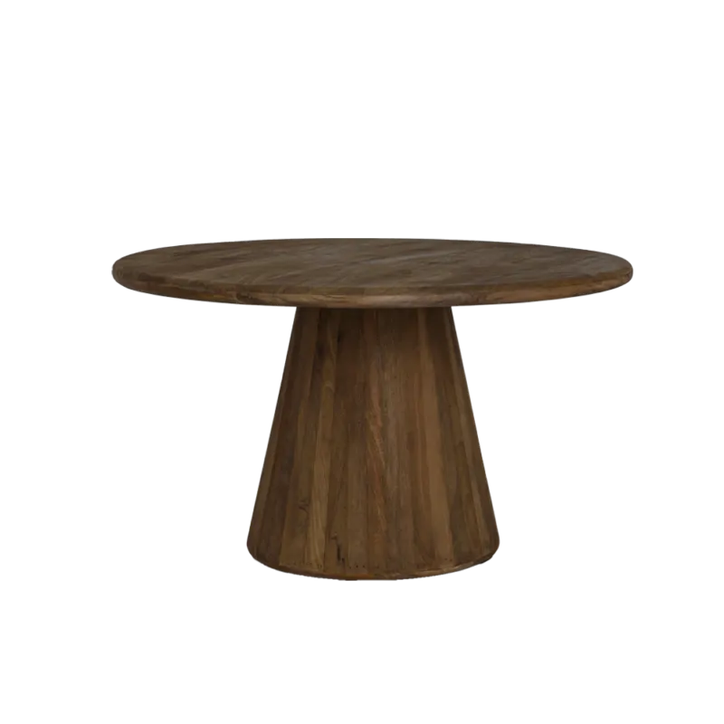 Aanbieding Asti Eetkamertafel rond bruin 150 cm