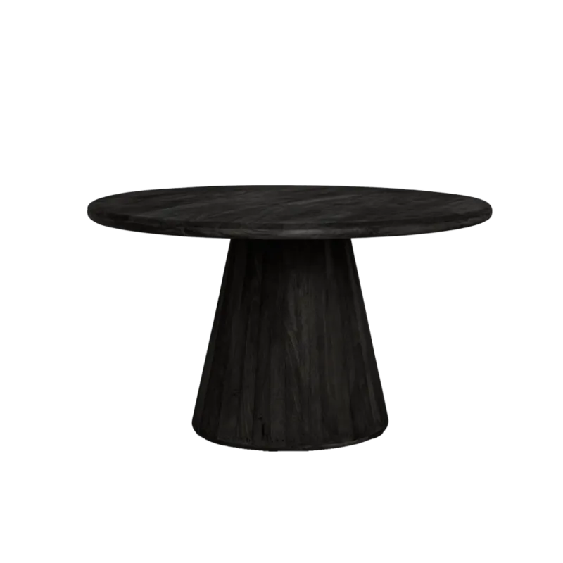 Flitsaanbieding Asti Eetkamertafel rond zwart 150 cm