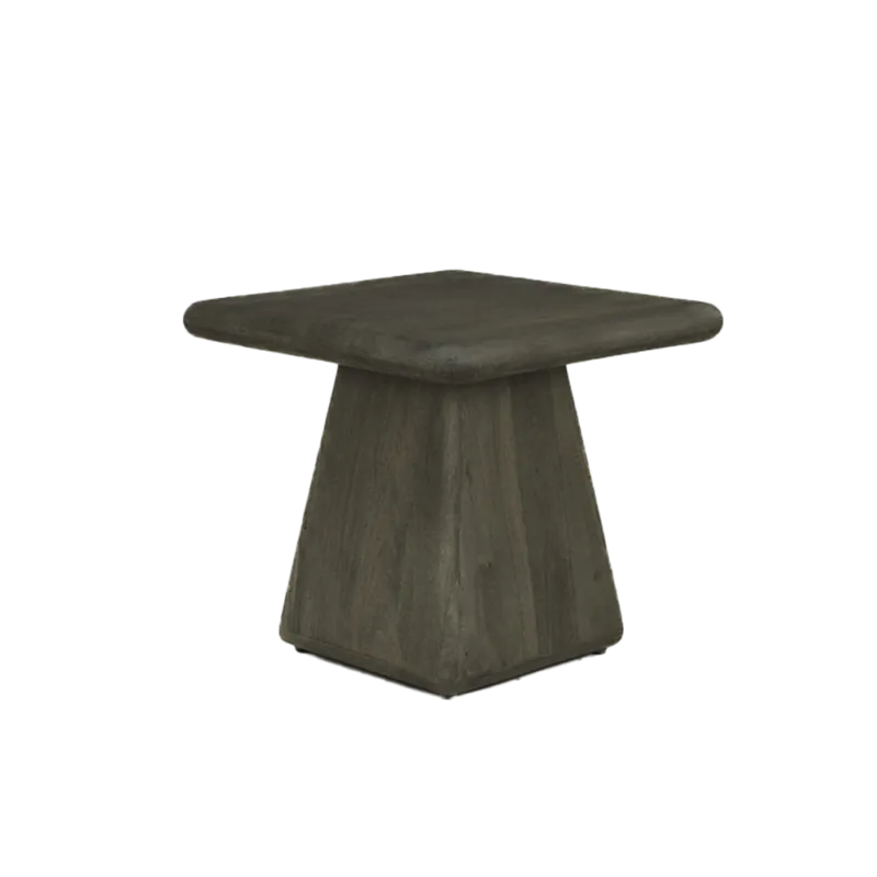 Uitverkoop Asti Bijzettafel vierkant olijfbruin 60 cm