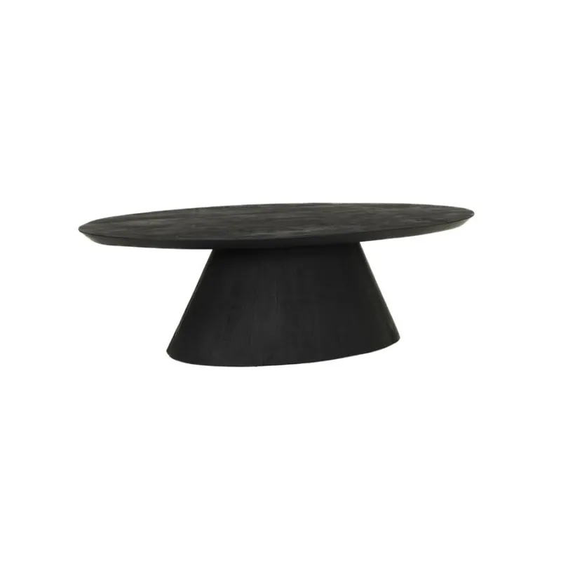 Rechtstreeks Van De Fabrikant Premana Salontafel zwart ovaal 135 cm