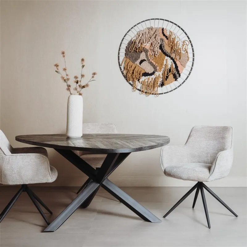 Koop Online Trivero Eetkamertafel zwart 150 cm
