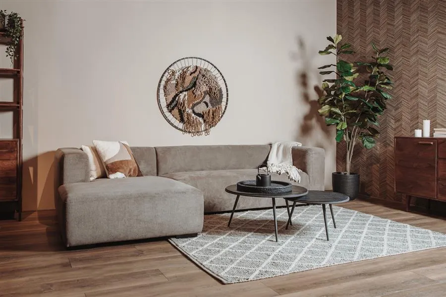 Glasgow 2 5-AR + Chaise L - Enjoy 431 Beige Grey Weekendaanbieding