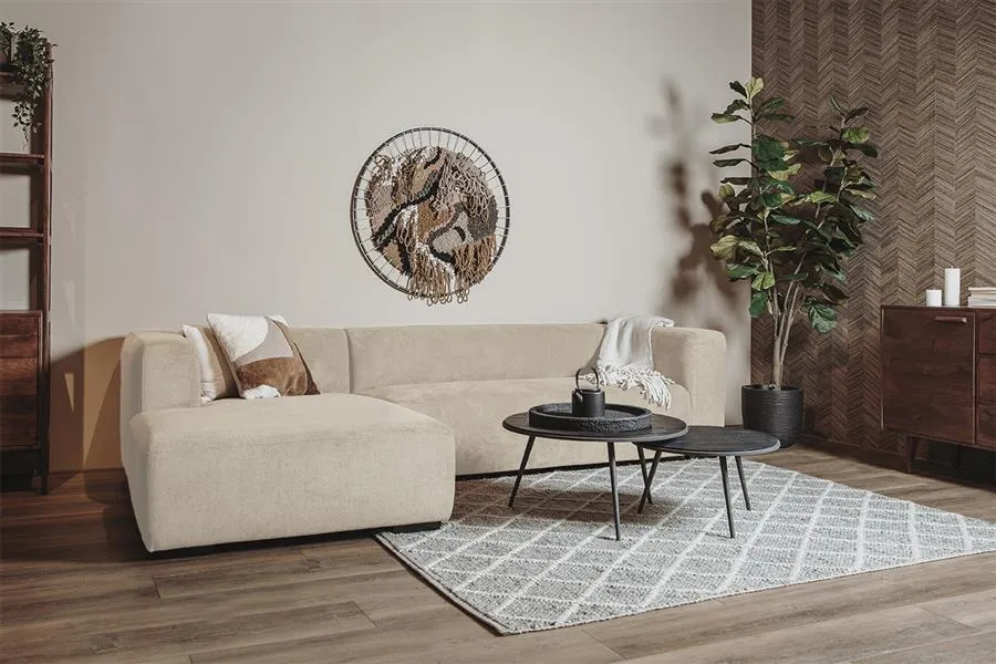 Glasgow 2 5-AR + Chaise L - Enjoy 100 Cream Merkproduct