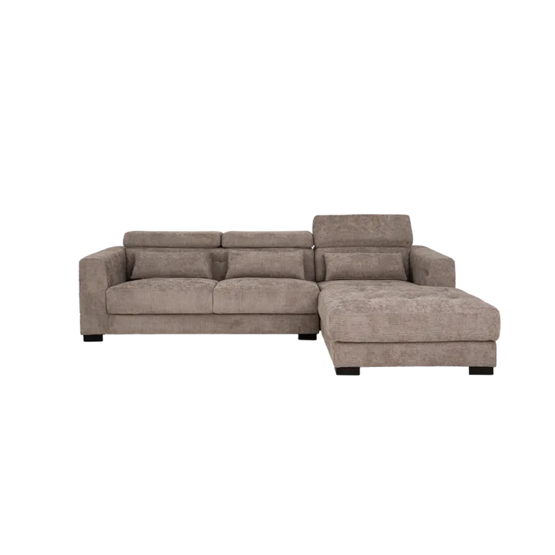 Brighton 3-AL + Chaise R - fabric XS85 17 Taupe Must-Have