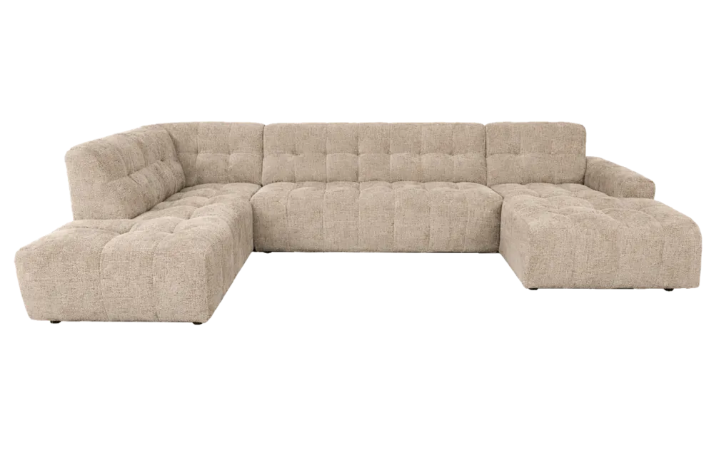 Betaalbaar Memphis Chaise R - 3-seater - Ottoman L - Haga 30 beige