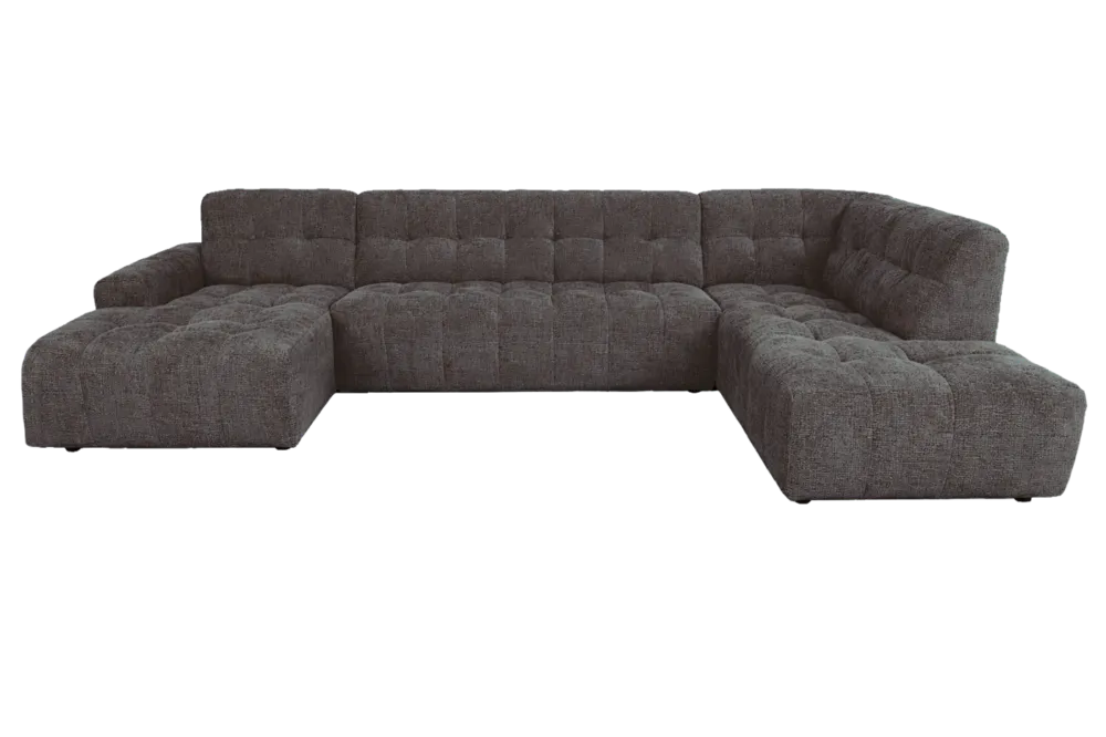 Hete Deal Memphis Chaise L - 3-seater - Ottoman R - Haga 16 charcoal
