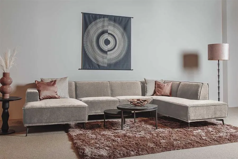 Leeds Chaise L - 2 5 - Ottoman R - City 120 Beige Voordeelprijs