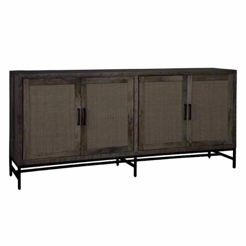 Carini Dressoir zwart 200 cm Lage Kosten