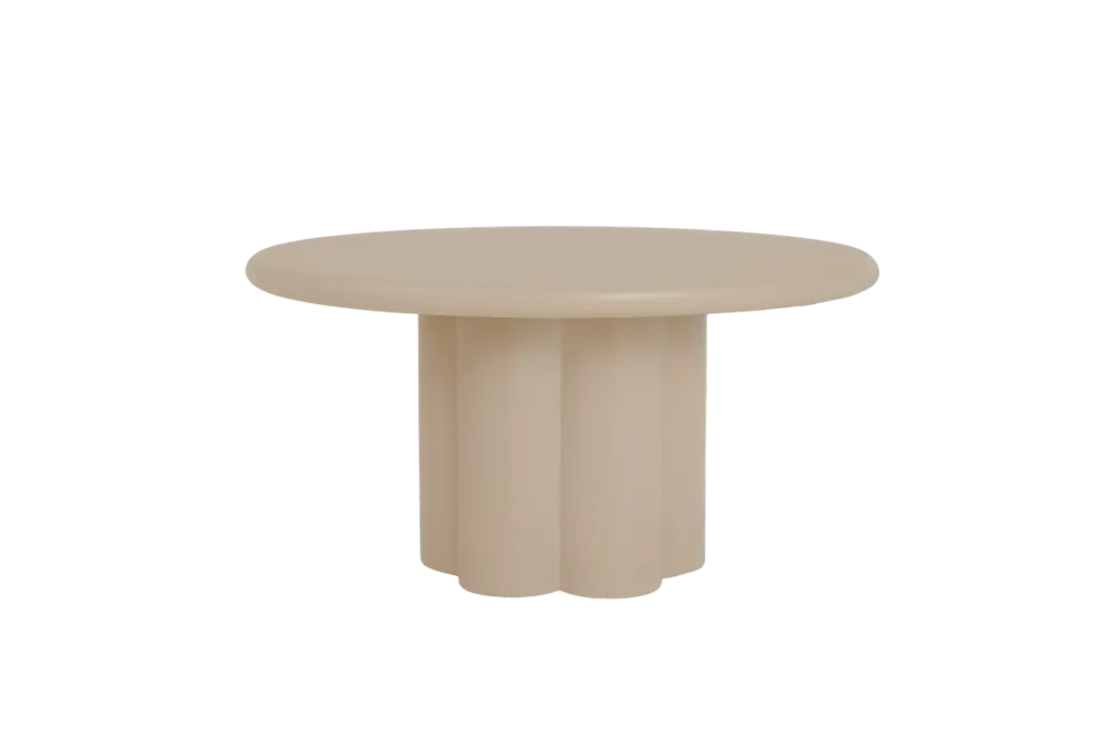 Melzo Eetkamertafel rond beige 130 cm Premium