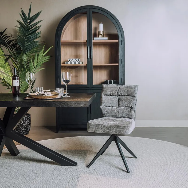 Rosora Stoel - HZ6068-85 grey (draaibaar) Laatste Kans