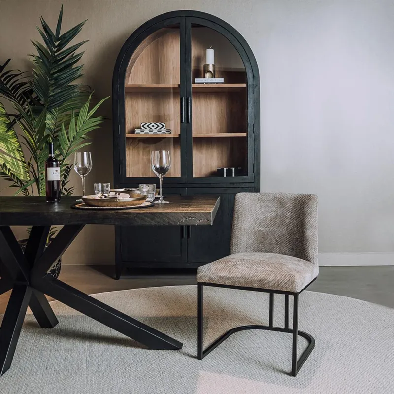 Archi Stoel - fabric Eden 4 beige Meest Verkocht