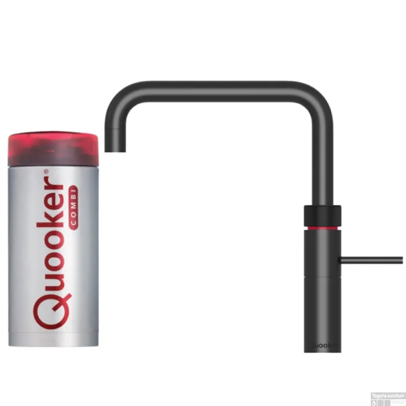 Quooker Fusion Square Mat Zwart met PRO3 VAQ-E Boiler Premium