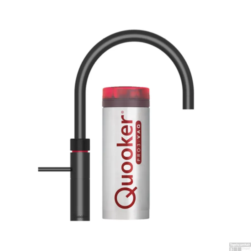 Quooker Fusion Round Mat Zwart met PRO3 VAQ-E Boiler Koop Vandaag