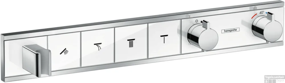 Bestseller Hansgrohe RainSelect thermostaat afbouwdeel voor 4 functies, wit/chroom