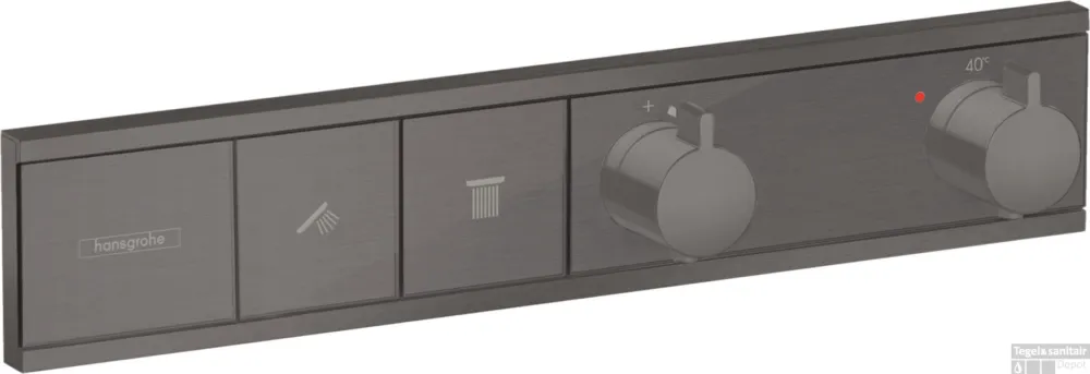 Hansgrohe RainSelect thermostaat inbouw voor 2 functies, Brushed Black Chrome Aanbieding