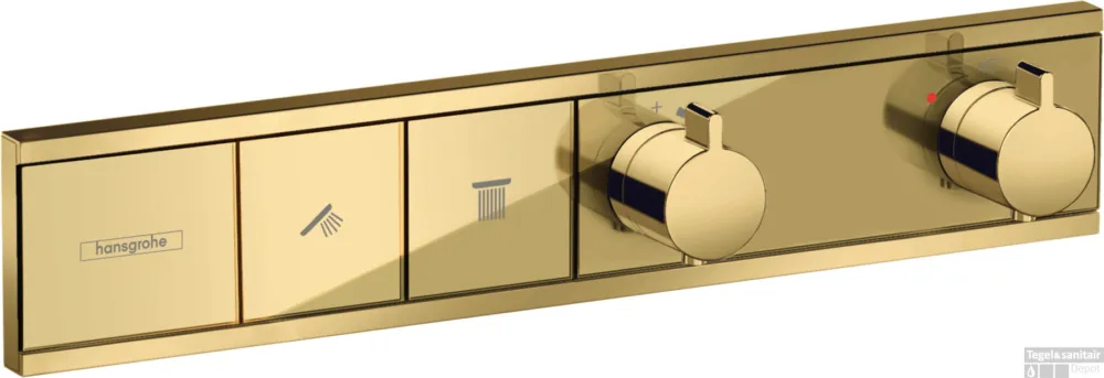 Direct Beschikbaar Hansgrohe RainSelect thermostaat inbouw voor 2 functies, Polished Gold Optic