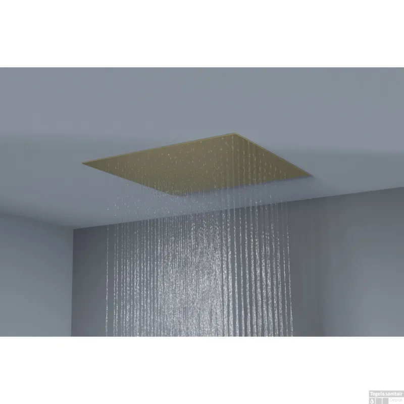 Hoofddouche Belleza Bagno ClipOn Inbouw Regendouche Vierkant 44x44 cm Goud Laatste Versie
